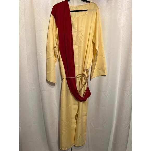 Yellow & Red Costume Robe With Rope Waist Tie - Picture 3 of 12
